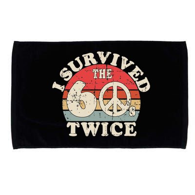 I Survived The Sixties 60s Twice Microfiber Hand Towel