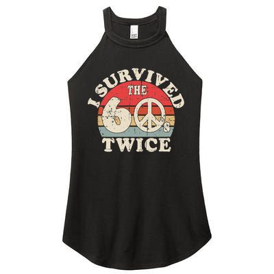 I Survived The Sixties 60s Twice Women's Perfect Tri Rocker Tank