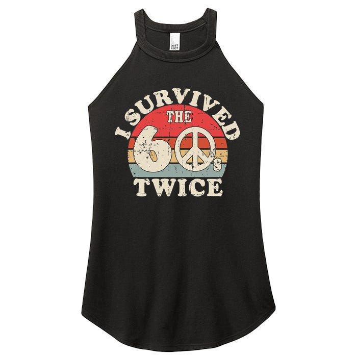 I Survived The Sixties 60s Twice Women's Perfect Tri Rocker Tank