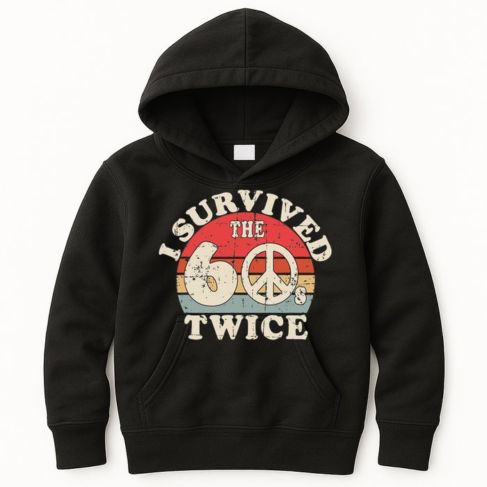 I Survived The Sixties 60s Twice Kids Hoodie