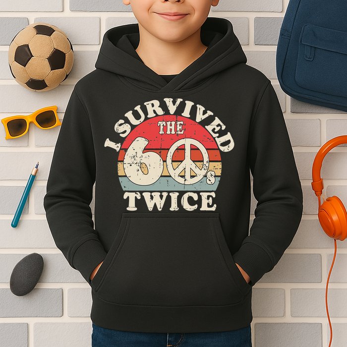 I Survived The Sixties 60s Twice Kids Hoodie