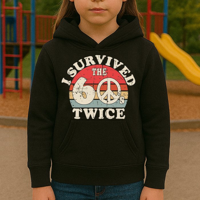 I Survived The Sixties 60s Twice Kids Hoodie