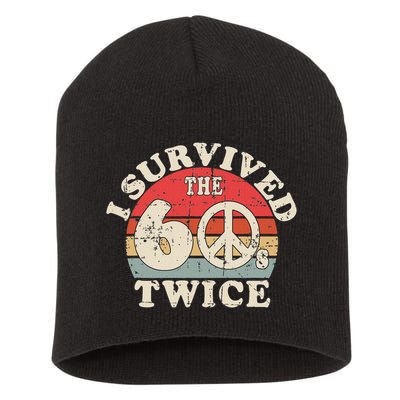 I Survived The Sixties 60s Twice Short Acrylic Beanie