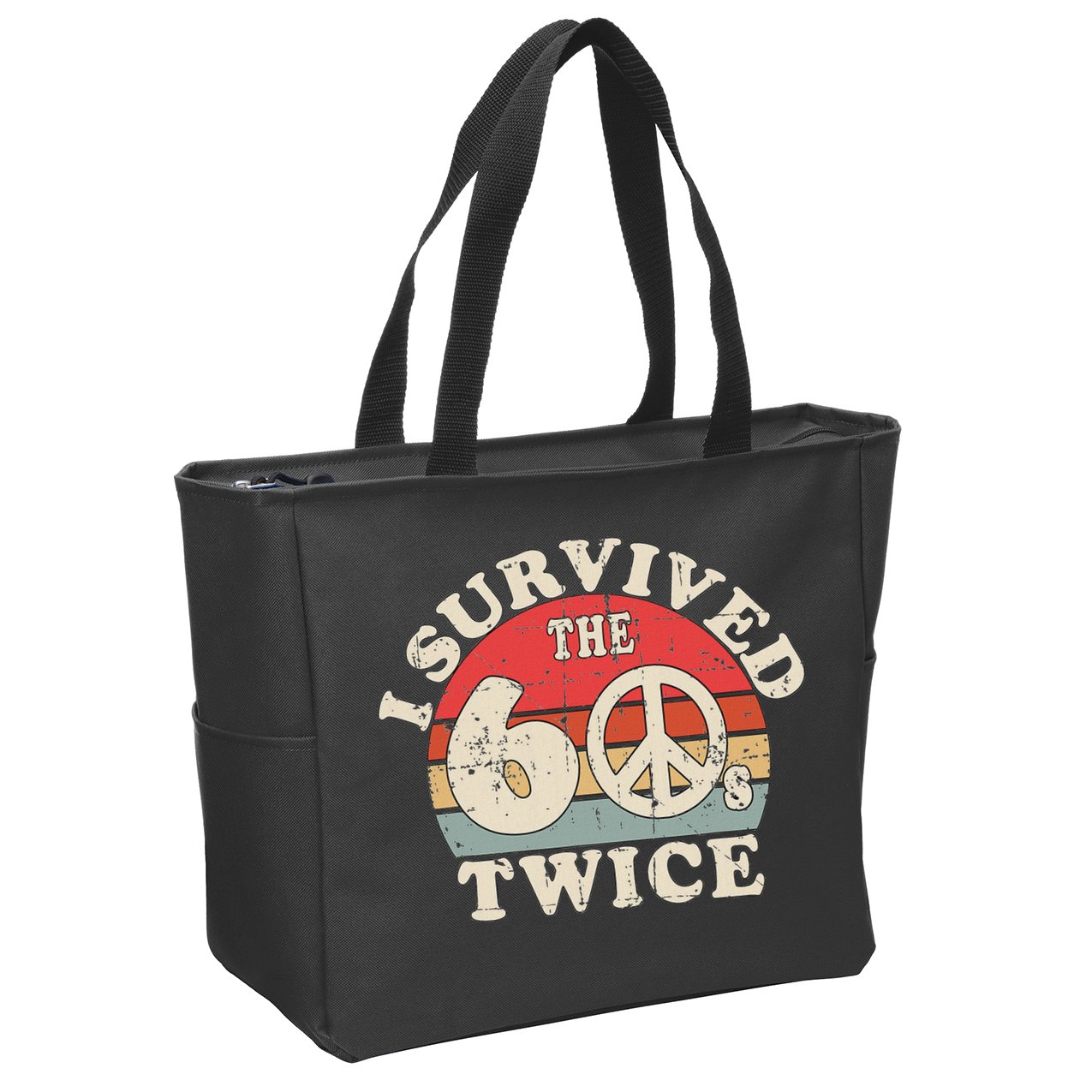 I Survived The Sixties 60s Twice Zip Tote Bag