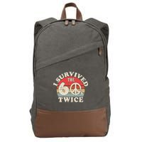 I Survived The Sixties 60s Twice Cotton Canvas Backpack