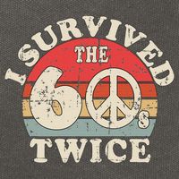 I Survived The Sixties 60s Twice Cotton Canvas Backpack