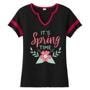 It's Spring Time Flower Ladies Halftime Notch Neck Tee