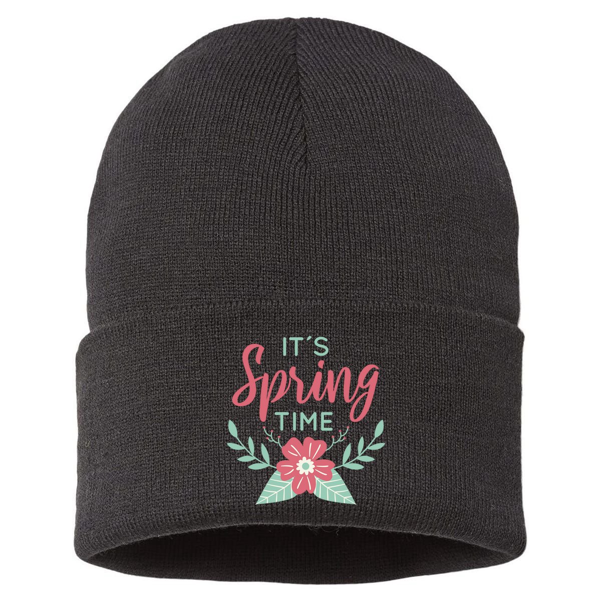 It's Spring Time Flower Sustainable Knit Beanie