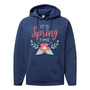 It's Spring Time Flower Performance Fleece Hoodie