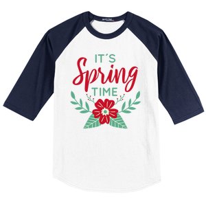 It's Spring Time Flower Baseball Sleeve Shirt