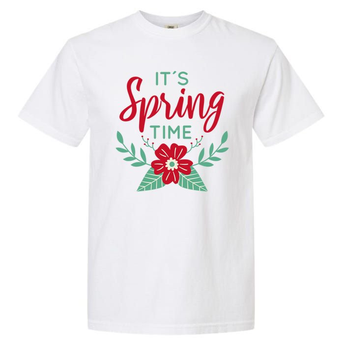 It's Spring Time Flower Garment-Dyed Heavyweight T-Shirt