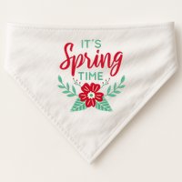 It's Spring Time Flower USA-Made Doggie Bandana