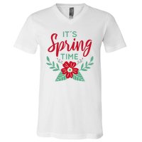 It's Spring Time Flower V-Neck T-Shirt