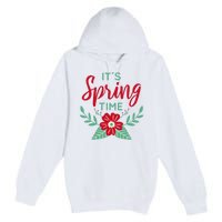 It's Spring Time Flower Premium Pullover Hoodie