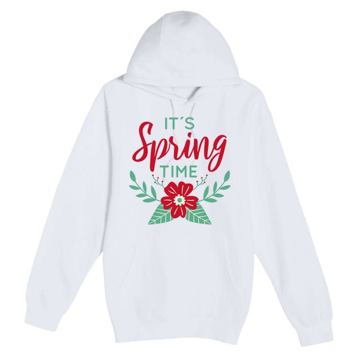 It's Spring Time Flower Premium Pullover Hoodie