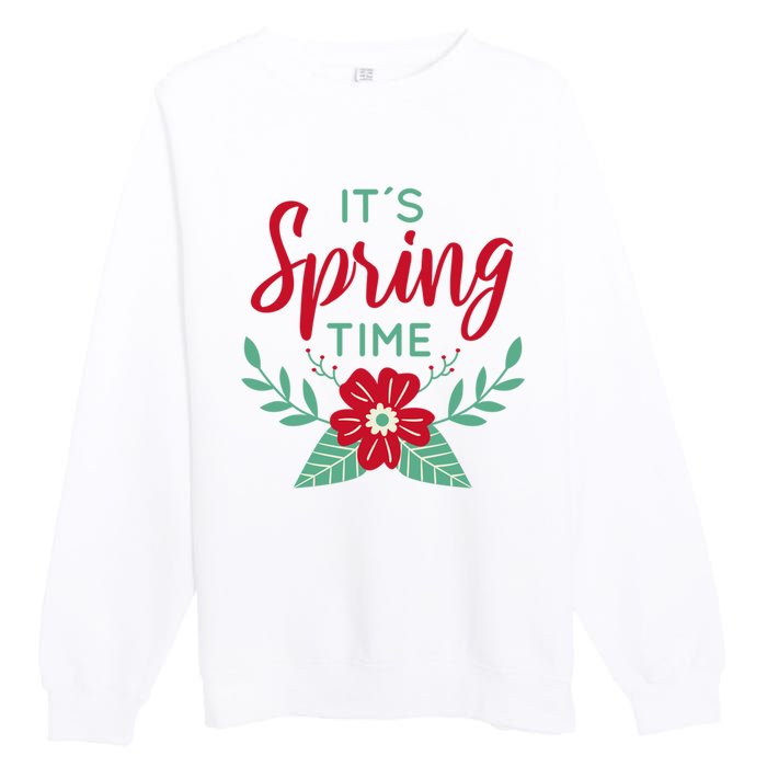 It's Spring Time Flower Premium Crewneck Sweatshirt