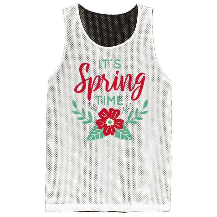 It's Spring Time Flower Mesh Reversible Basketball Jersey Tank