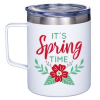 It's Spring Time Flower 12oz Stainless Steel Coffee Mug