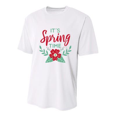 It's Spring Time Flower Youth Performance Sprint T-Shirt