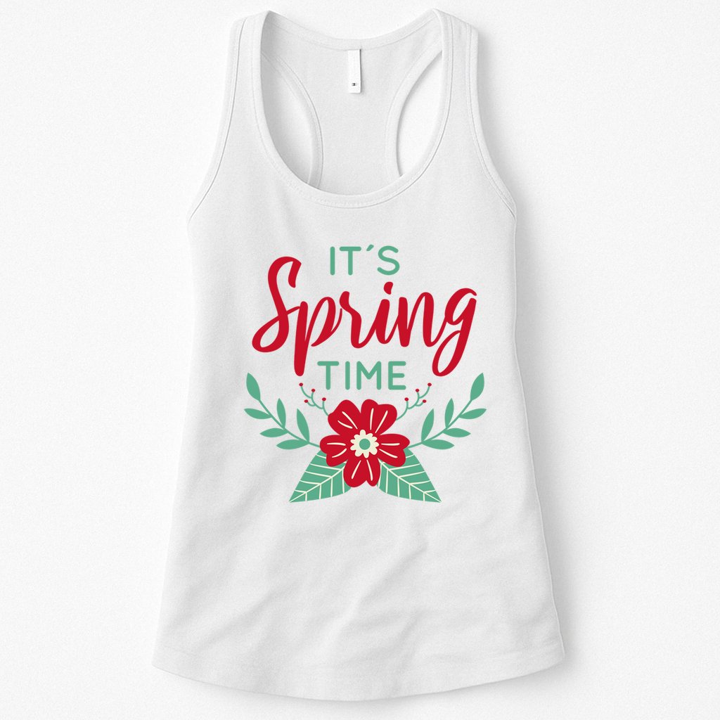 It's Spring Time Flower Womens Tank Top