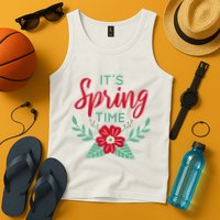 It's Spring Time Flower Tank Top