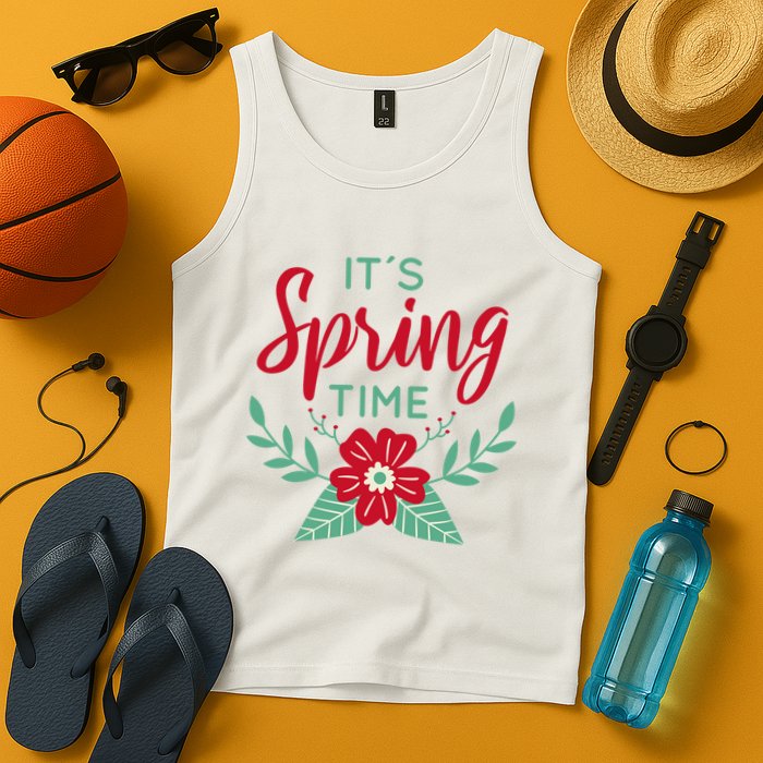 It's Spring Time Flower Tank Top