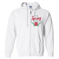 It's Spring Time Flower Full Zip Hoodie