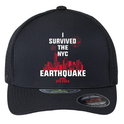 I Survived The Nyc Earthquake Flexfit Unipanel Trucker Cap