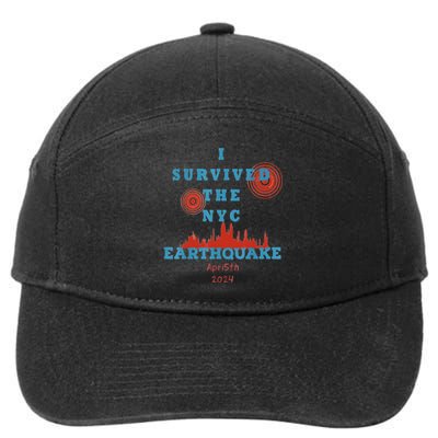 I Survived The Nyc Earthquake 7-Panel Snapback Hat