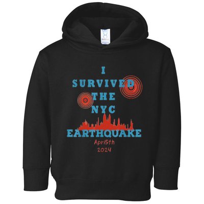 I Survived The Nyc Earthquake Toddler Hoodie