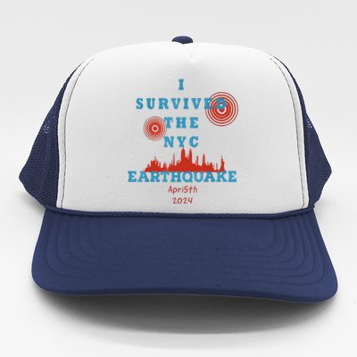 I Survived The Nyc Earthquake Trucker Hat