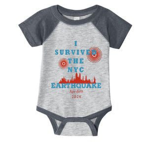 I Survived The Nyc Earthquake Infant Baby Jersey Bodysuit