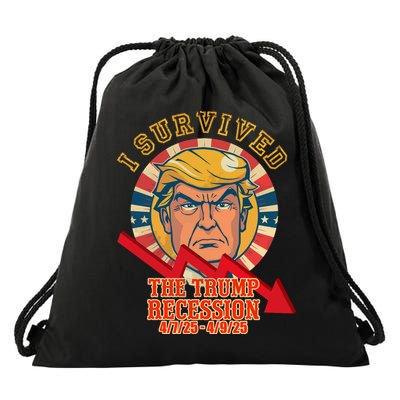 I Survived The Trump Recession Drawstring Bag