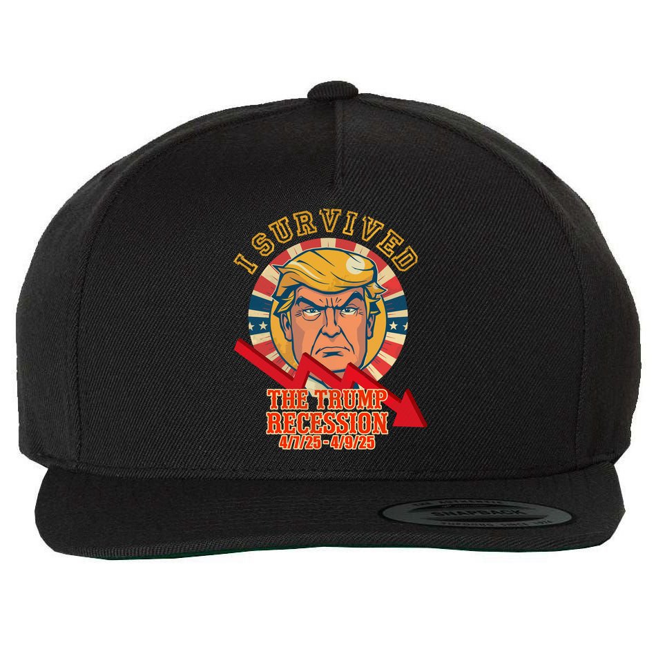 I Survived The Trump Recession Wool Snapback Cap