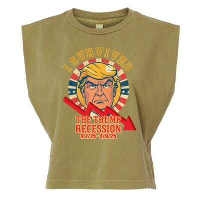 I Survived The Trump Recession Garment-Dyed Women's Muscle Tee
