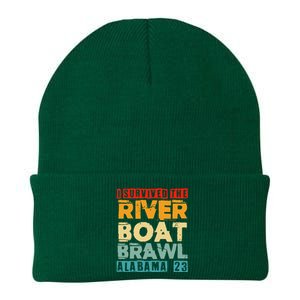 I Survived The Riverboat Brawl Alabama Funny Montgomery AL Knit Cap Winter Beanie