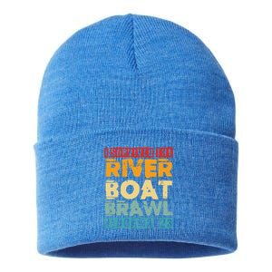 I Survived The Riverboat Brawl Alabama Funny Montgomery AL Sustainable Knit Beanie