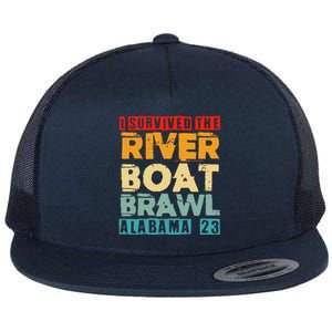 I Survived The Riverboat Brawl Alabama Funny Montgomery AL Flat Bill Trucker Hat