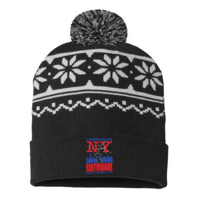 I Survived The Nyc Earthquake 2024 USA-Made Snowflake Beanie