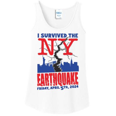 I Survived The Nyc Earthquake 2024 Ladies Essential Tank