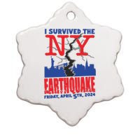 I Survived The Nyc Earthquake 2024 Ceramic Star Ornament