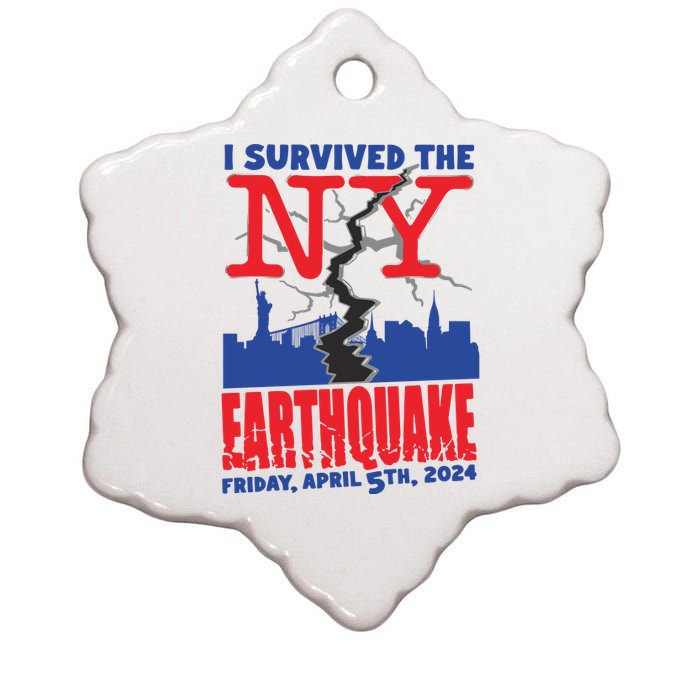 I Survived The Nyc Earthquake 2024 Ceramic Star Ornament