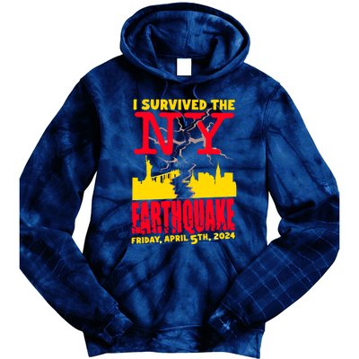 I Survived The Nyc Earthquake 2024 Tie Dye Hoodie