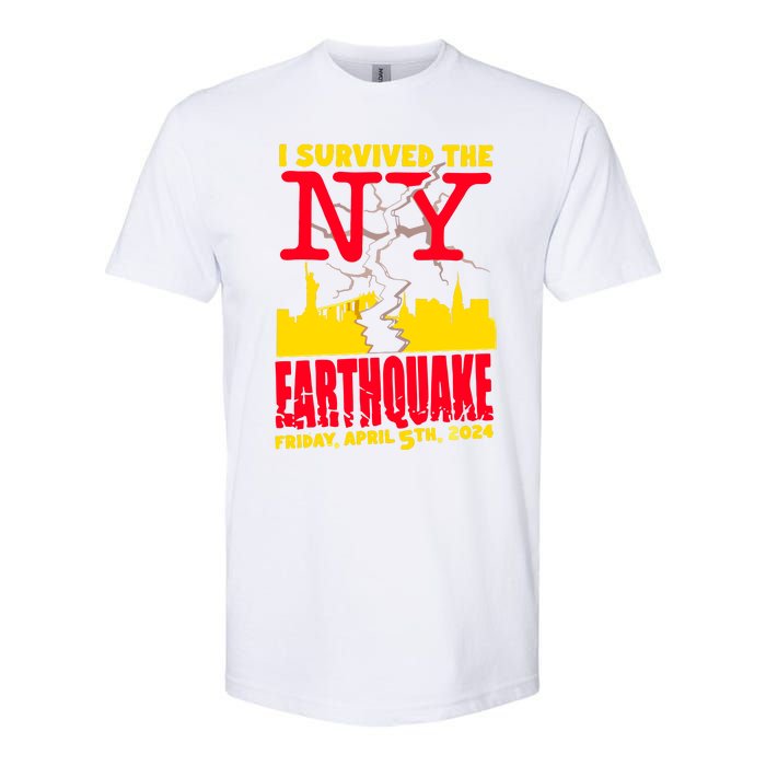 I Survived The Nyc Earthquake 2024 Softstyle CVC T-Shirt