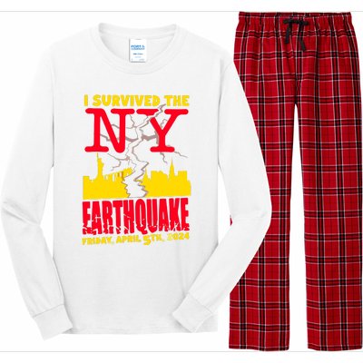 I Survived The Nyc Earthquake 2024 Long Sleeve Pajama Set