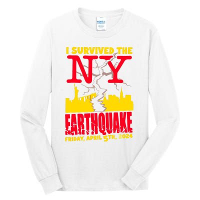 I Survived The Nyc Earthquake 2024 Tall Long Sleeve T-Shirt