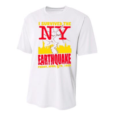 I Survived The Nyc Earthquake 2024 Performance Sprint T-Shirt