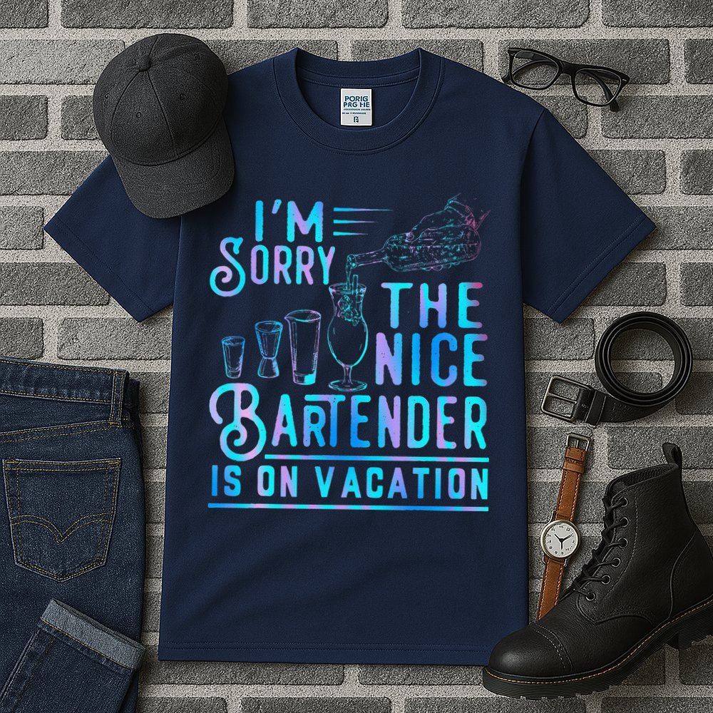 IM Sorry The Nice Bartender Is On Vacation Funny Tall T-Shirt