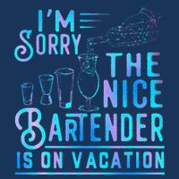 IM Sorry The Nice Bartender Is On Vacation Funny 16 in Basic Backpack