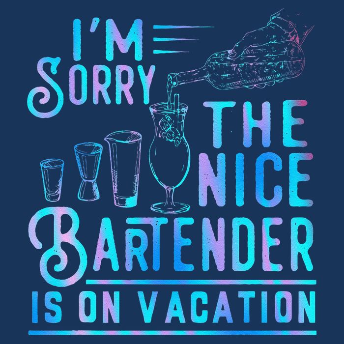 IM Sorry The Nice Bartender Is On Vacation Funny 16 in Basic Backpack